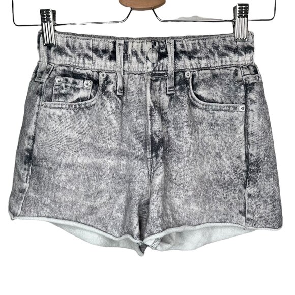 Rag and Bone Acid Wash Miramar Printed Denim Cotton Shorts XXS - Picture 1 of 12
